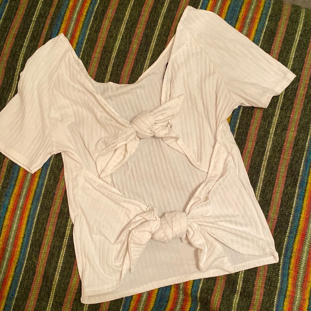 Mango tie back t-shirt